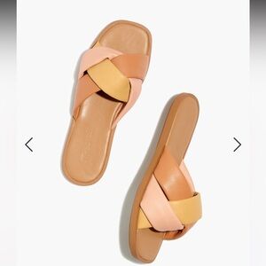 Madewell The Jayna Braided Slide Sandal in Washed Mauve Size 9